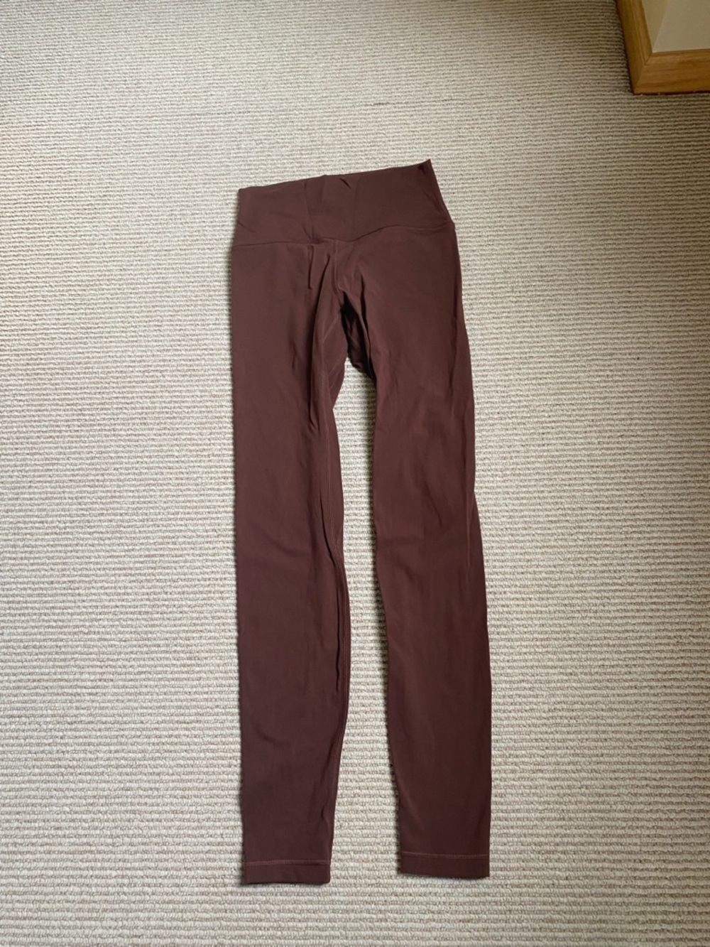 High-Waist Stretch Leggings - Brown